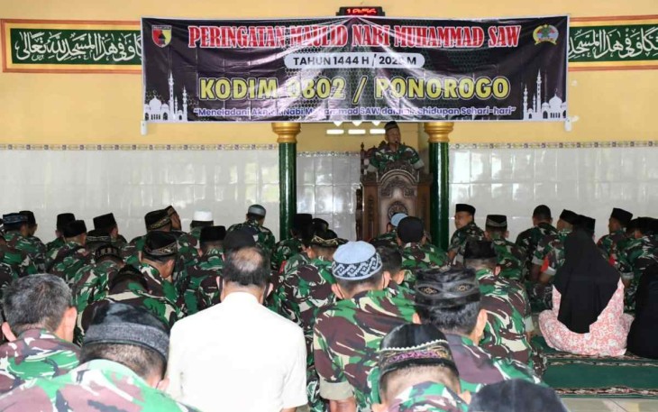 Peringatan maulid nabi Muhammad SAW di Kodim Ponorogo 