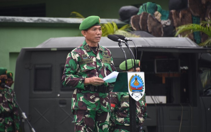 Kasrem 073/Mkt sebagai irup dalam upacara 17an