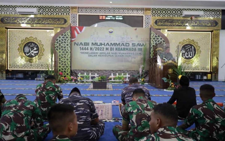 Maulid Nabi Muhammad SAW 1444 H di Koarmada III 