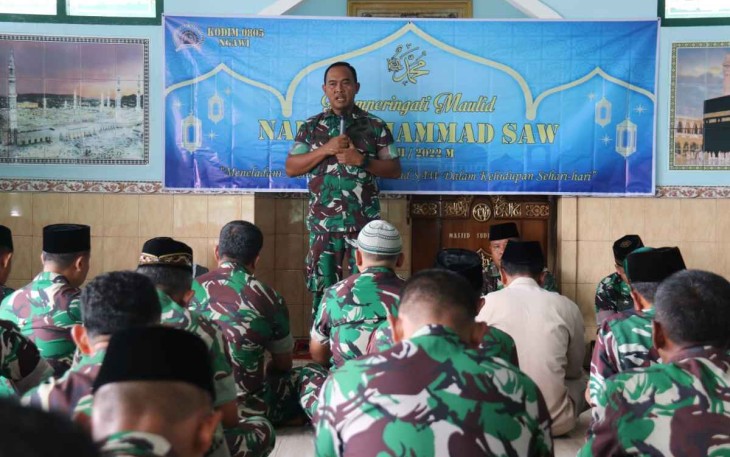 Maulid Nabi Muhammad SAW 1444 H di Kodim 0805/Ngawi