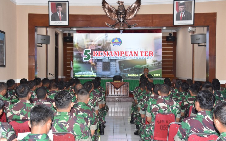 Pembekalan ilmu teritorial personel Korem 073/Mkt