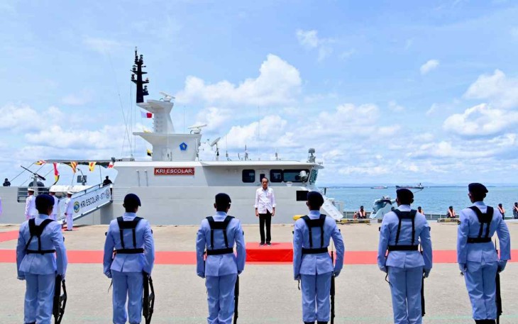 Presiden Jokowi menggunakan kapal laut kunjungi IKN, Selasa (25/10)