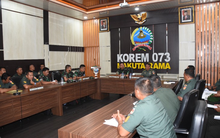 Kajian managemen latihan yang diadakan Korem 073/Mkt