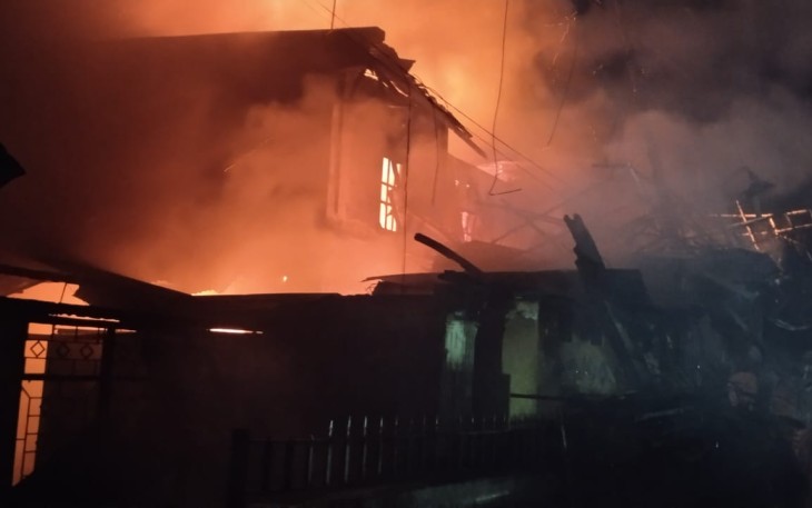 Kebakaran di jalan Tamalate IX stp 2 Kelurahan Kasi kasi Kota Makassar 
