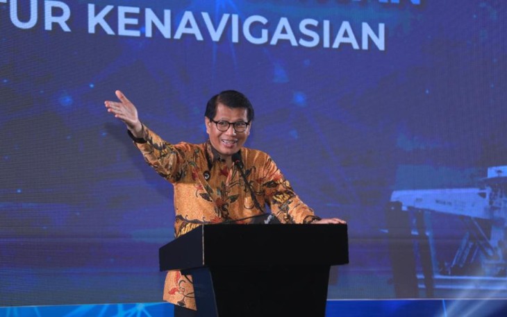 Dirjen perhubungan laut Arif Toha dalam acara  Digitalisasi Layanan Bidang Kenavigasian di Yogyakarta 