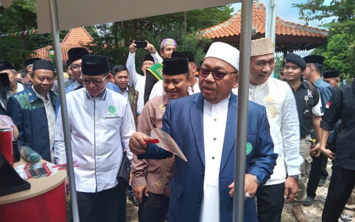 Ketum MUI DKI Jakarta KH Munahar Muchtar saat membuka Jiffes di Setu Babakan
