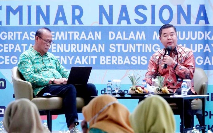 Dirjen Bangda Kemendagri Teguh Setyabudi saat menjadi pembicara di HUT HAKLI 
