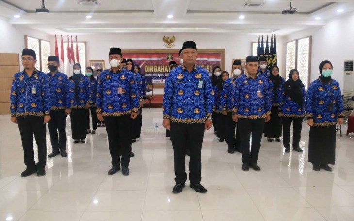 Upacara peringatan HUT Korpri Ke-51 jajaran Kanwil Kemenkumham Banten secara virtual 