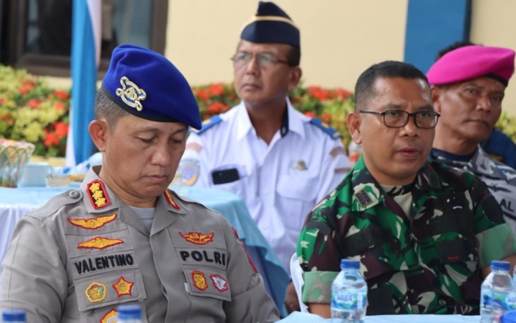 Kapolrestabes Medan Kombes Valentino Alfa Tatareda saat menghadiri HUT Polairud Ke-72 