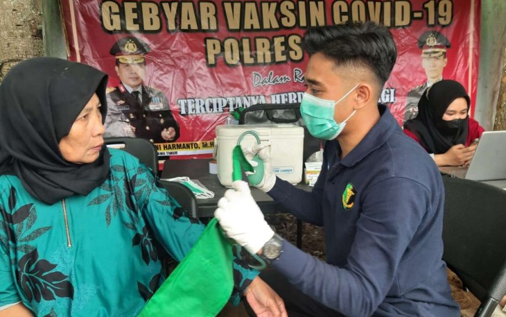 Gebyar vaksinasi Polres Batu, Rabu (7/12)