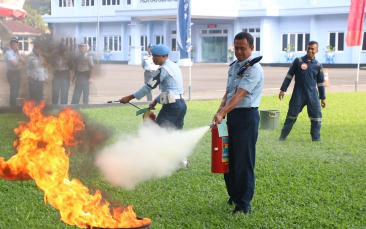 Simulasi penanganan kebakaran Koharmatau 