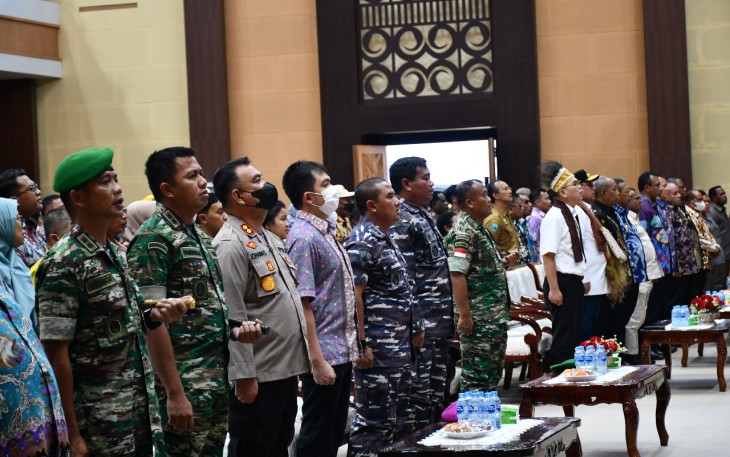 Kapolres Sorong Kota AKBP Johannes Kindangen saat menghadiri ramah tamah bersama PJ Gubernur Papua Barat Daya 