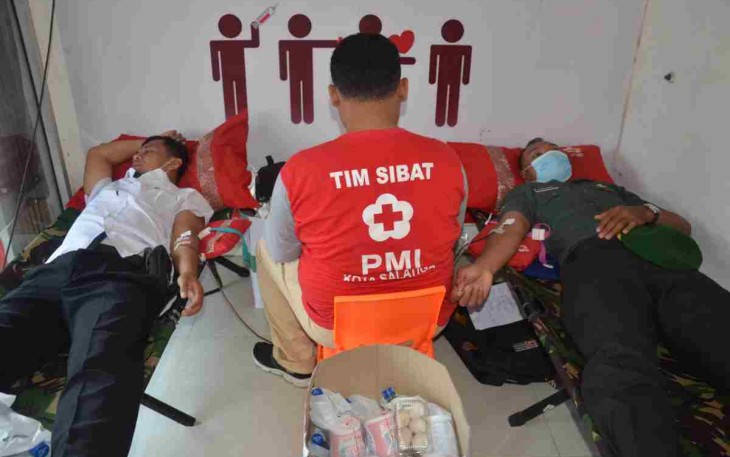 Donor darah dalam rangka HUT Paskibra di Salatiga