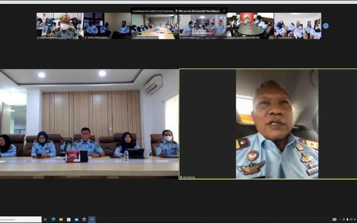 Tejo Harwanto saat berikan arahan Satuan Kerja Jajaran Kanwil Kemenkumham Banten 