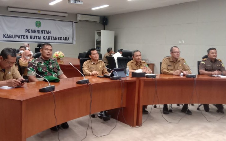 Lettu Inf Adi Irawan saat Rakornas secara virtual 