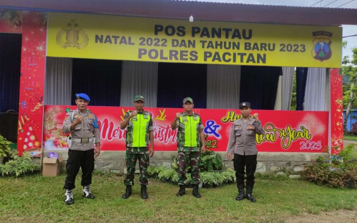 Pengamanan Nataru Kodim 0801/Pacitan 