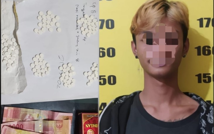 Pelaku pengedar pil double L, asal Kadiri