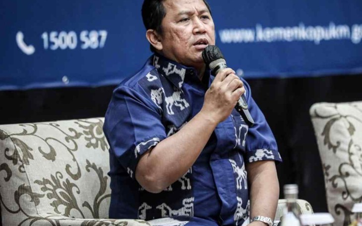 Ahmad Zabadi saat menyampaikan draf RUU Perkoperasian di Bali