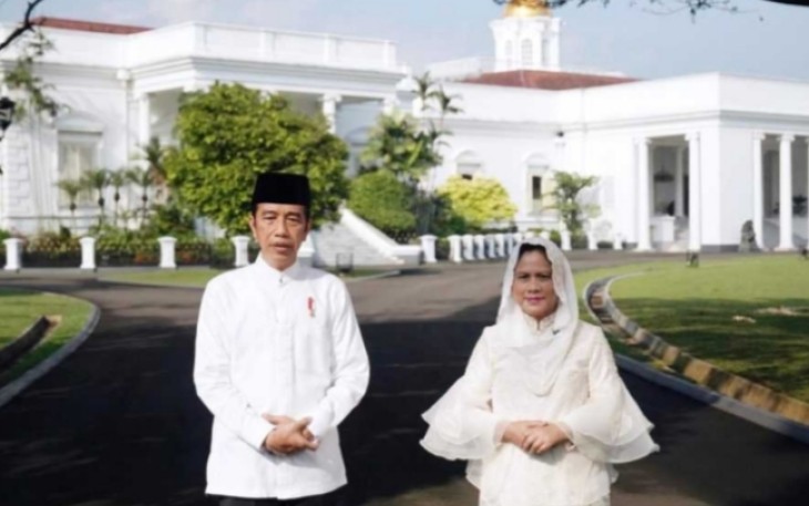 Presiden Joko Widodo bersama ibu Iriana
