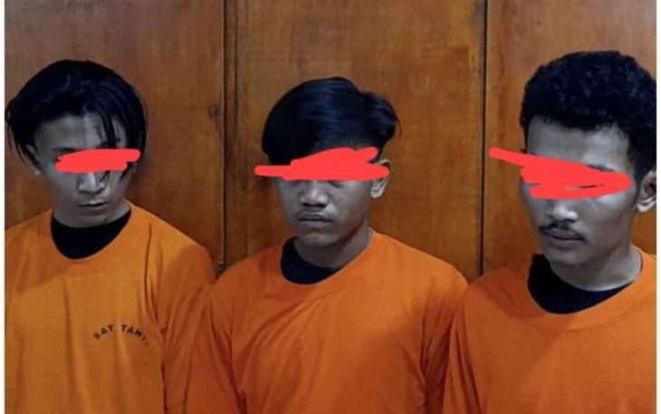 Pelaku Penganiayaan saat diamankan