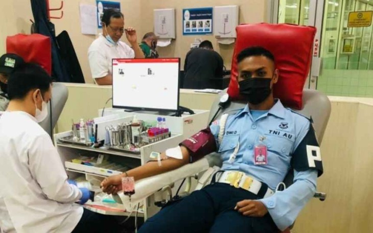Donor darah Satpomau Lanud Husein Sastranegara 