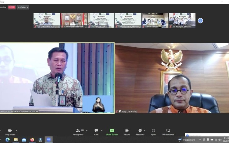 Launching Peta Jalan Pokja P5HAM Penyandang Disabilitas Mental secara Virtual 