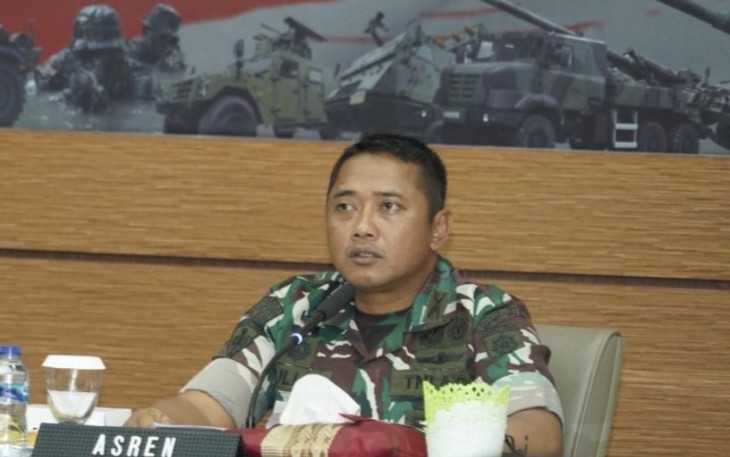 Asren Divif 2 Kostrad Kolonel Inf Ruli Nuryanto saat pimpin penyusunan perencanaan kebutuhan anggaran 