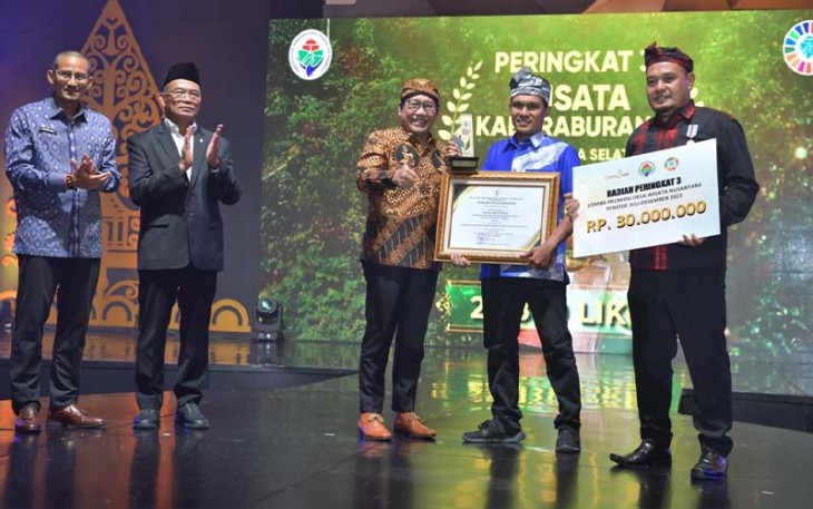 Gus Halim di malam Penganugerahan Pemenang Lomba Promosi Desa Wisata Nusantara 2022 Tahap II di Pullman Hotel, Rabu (14/12/2022).