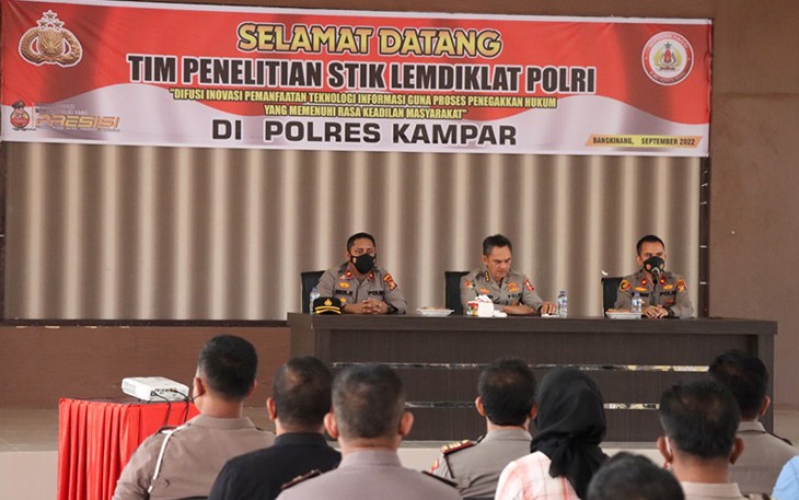 Lemdiklat Polri Lakukan Penelitian STIK di Mapolres Kampar