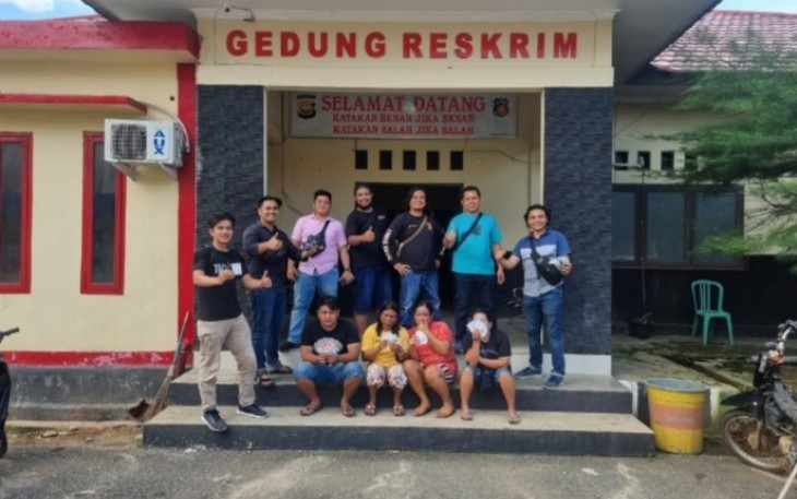 Emak-emak dan Pemuda usai Diciduk Polres Kaur