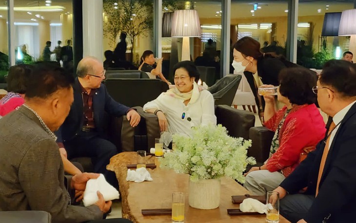 Megawati saat tiba di Jeju, Korsel, Selasa (13/9/2022).