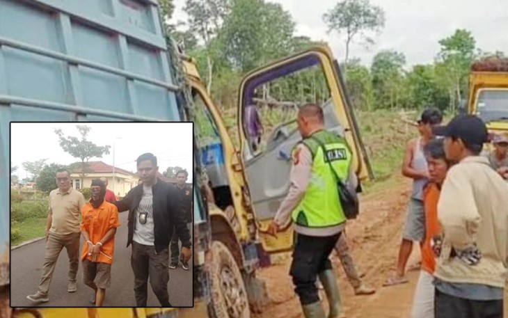 TKP penembakan dan saat tersangka digelandang aparat Polres OKI, Minggu (27/11/2022).