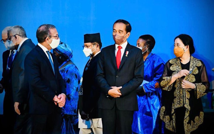 Presiden RI Ir H Joko Widodo dan Ketua DPR RI Puan Maharani saat di Sidang IPU, Bali.