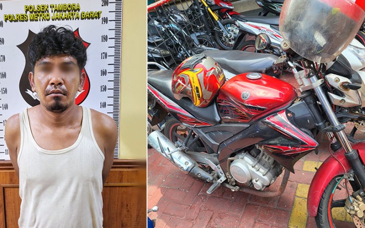 Tersangka dan barang bukti saat diamankan