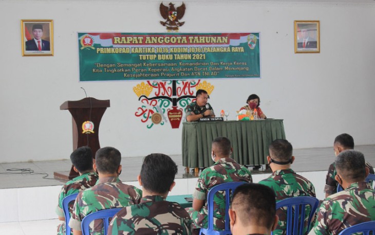 Rapat Anggota Tahunan Primkopad Kartika 1016 Tutup Buku Tahun 2021 