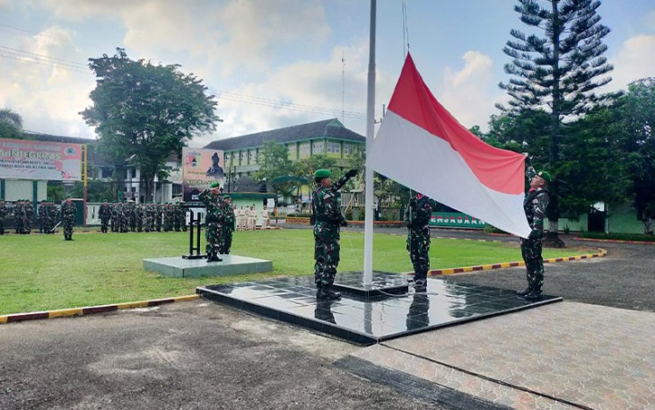 Kodim 0801/Pacitan saat Gelar Upacara Bendera