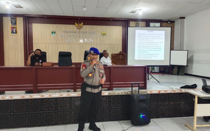 Wadir Polairud Polda Banten AKBP Abdul Majid saat sosialisasi