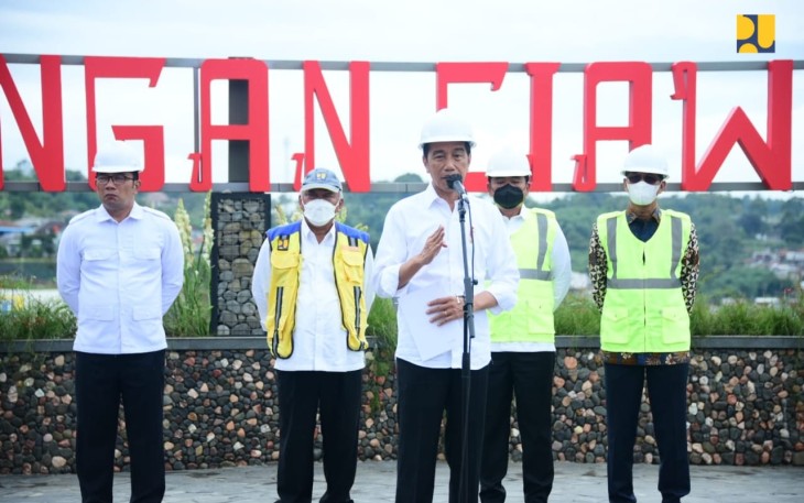 Presiden Jokowi Resmikan Bendungan Ciawi