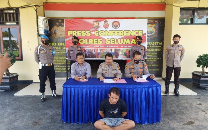 Press conference Polres Seluma Polda Bengkulu kemarin (Kamis, 11/08/22) 