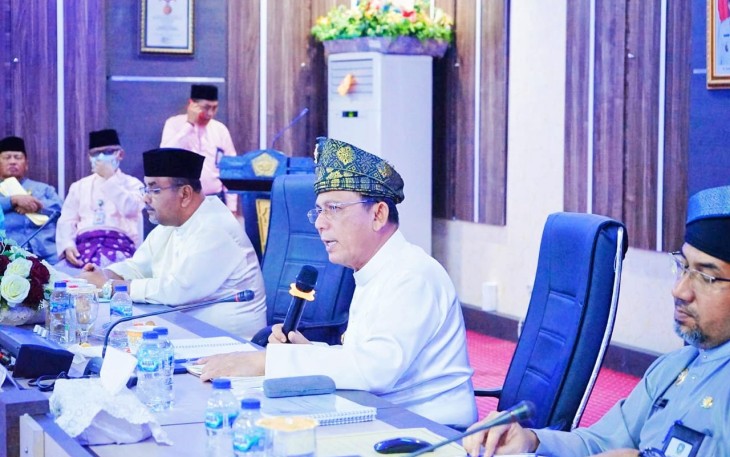 Gubernur Ansar saat Buka Rakor Kepala Daerah Tingkat Kabupaten dan Kota di Karimun 