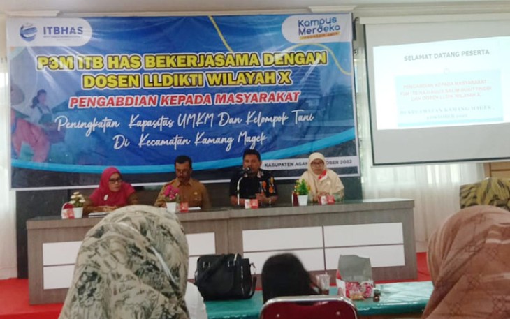 P3M ITB HAS bekerjasama dengan dosen LLDIKTI Wilayah X mengadakan pengabdian kepada masyarakat dalam meningkatkan kapasitas UMKM dan Kelompok Tani di Kecamatan Kamang Magek, Agam.