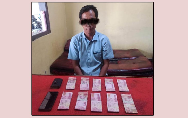 Tersangka dan barang bukti saat diamankan