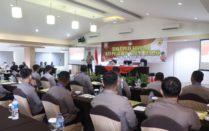 Biro SDM Polda Bengkulu saat Gelar Pelatihan Trauma Healing Bagi Personil Polda Bengkulu