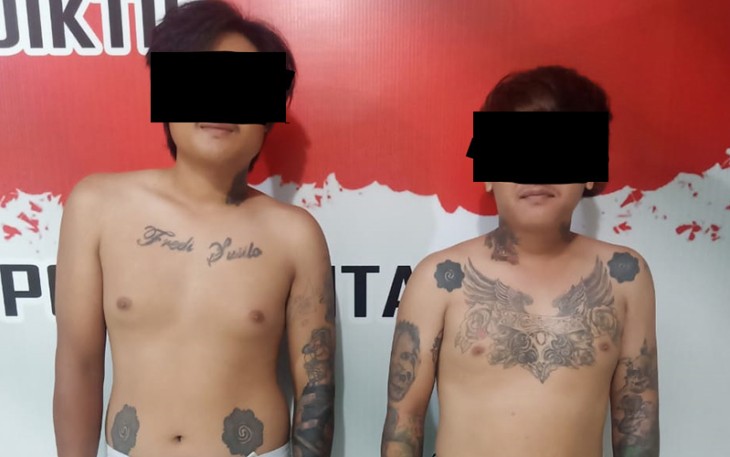 Terduga pelaku saat diamankan