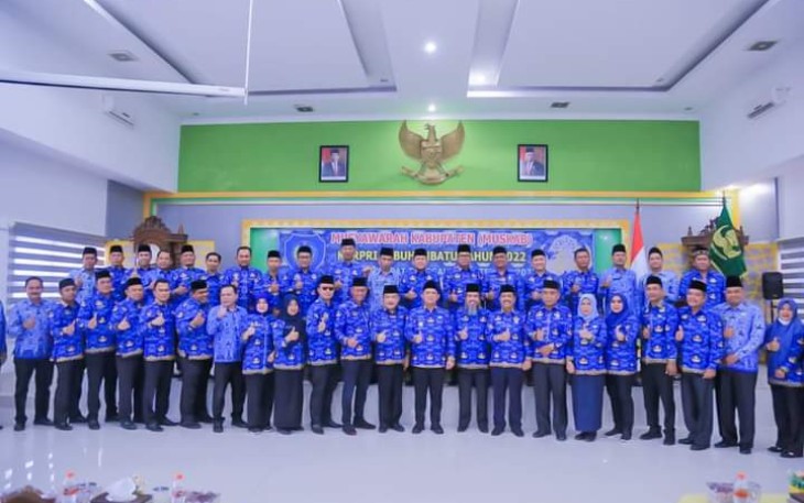 Pengukuhan Dewan Pengurus KORPRI Kabupaten Labuhanbatu Tahun 2022 yang diselenggarakan di Ruang Data dan Karya. Kamis (29/09/2022).