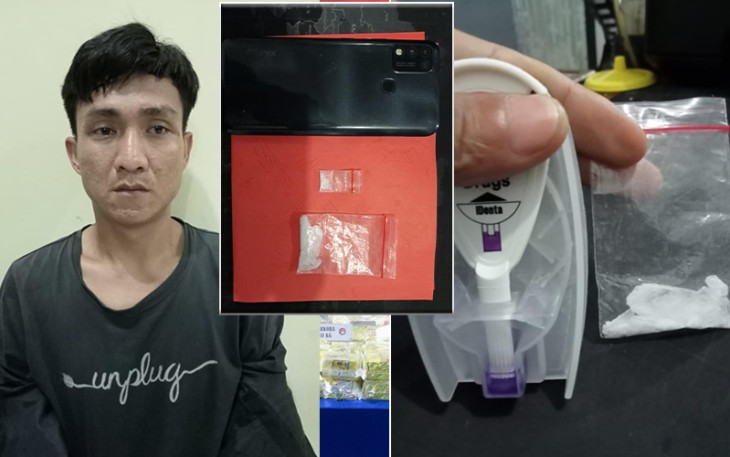 Tersangka dan barang bukti saat diamankan