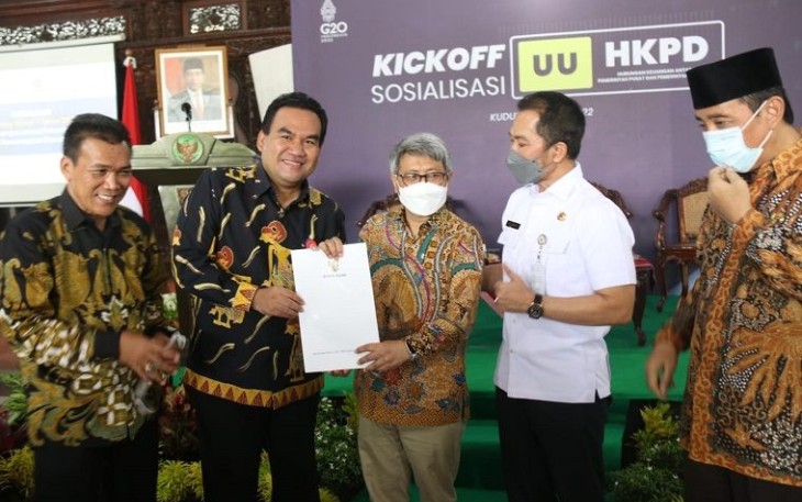 Bupati Blora Arief Rohman saat mengajukan usulan perhitungan DBH Migas ke Kementerian keuangan dan Kementerian ESDM.