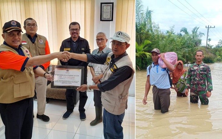 BNPB saat Serahkan Dukungan Senilai Rp350 Juta