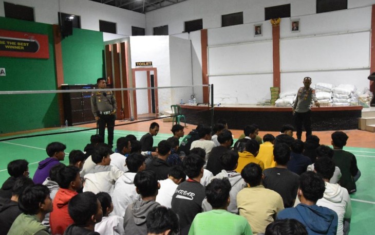 Polres Bogor saat Amankan Sejumlah Pelajar