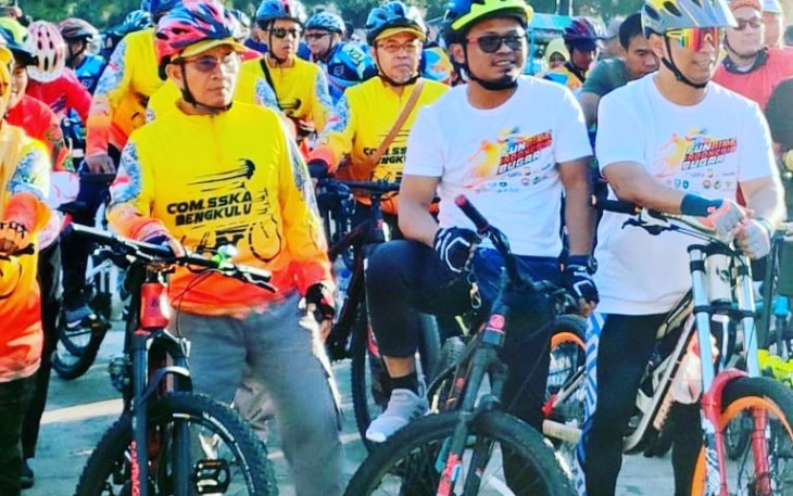GenPI Bengkulu bersama SMSI saat Gelar Fun Bike Indonesia Bugar